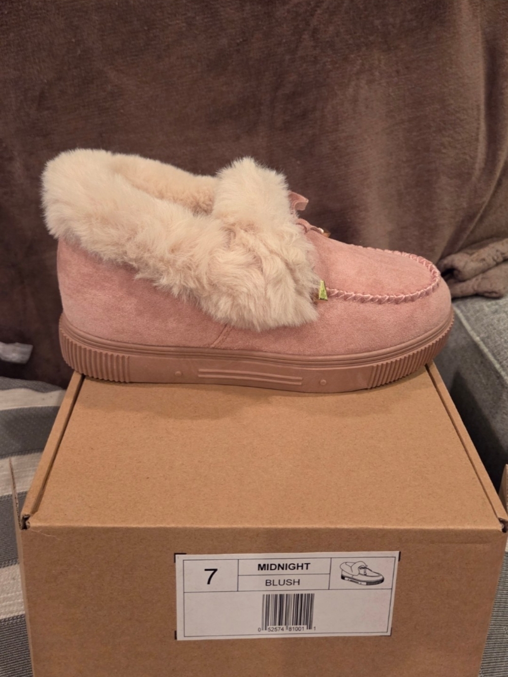 Blush Women's Faux-Fur Lined Slippers